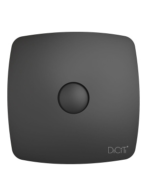 Вентилятор накладной RIO D125 обр.клапан Matt black DICITI