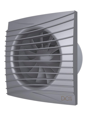 Вентилятор накладной SILENT D125 обр.клапан Dark gray metal DICITI